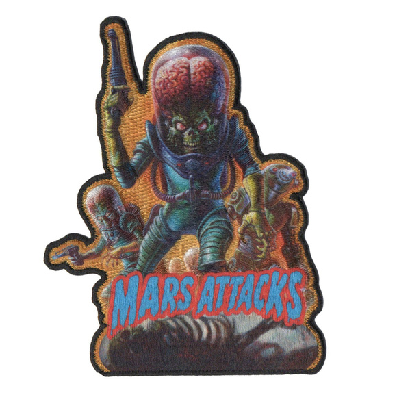 Kreeps Accessories - Mars Attacks Patch Iron On Horror Goth Alien Movie Kreeps Accessories - Mars Attacks Patch Iron On Horror Goth Alien Movie